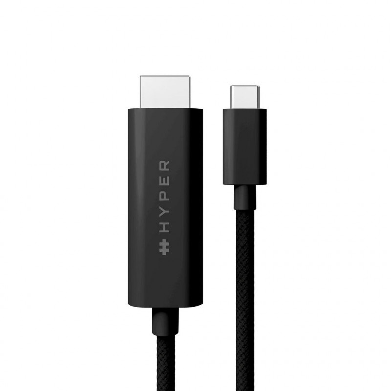 HYPER HD6007BKGL HDMI-kaapeli 2,5 m USB-C HDMI-tyyppi A (vakio) musta