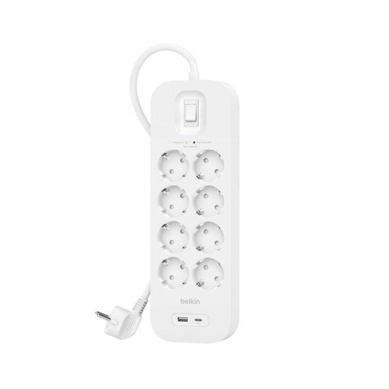 Belkin SRB003vf2M-V2 Valkoinen 8 AC-pistorasia(a) 2 m
