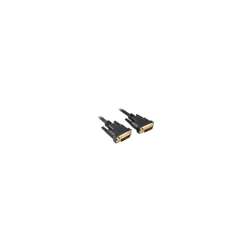 Sharkoon 5m DVI-D to DVI-D (24+1) DVI-kaapeli musta