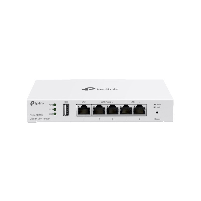 TP-Link Festa FR205 langallinen reititin 10 Gigabit Ethernet, 100 Gigabit Ethernet, Gigabitti Ethernet Valkoinen