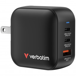 Verbatim Mini GaN Charger 70W Universaali musta AC Pikalataus Sisätila