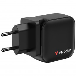 Verbatim Mini GaN Charger 70W Universaali musta AC Pikalataus Sisätila
