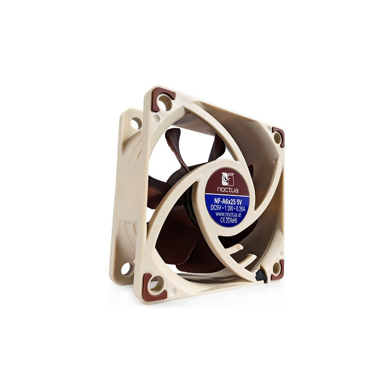 Noctua NF A6x25 5V Tietokonekotelo Tuuletin 6 cm Valkoinen
