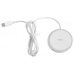 Deltaco QI-1034 mobiililaitteen laturi Universaali Valkoinen USB Langaton lataaminen Auto