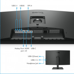 BenQ PD3205U tietokoneen litteä näyttö 80 cm (31.5") 3840 x 2160 pikseliä 4K Ultra HD LCD musta