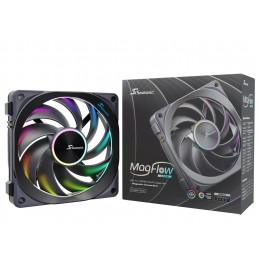 Seasonic MagFlow ARGB Tietokonekotelo Tuuletin 12 cm musta 1 kpl