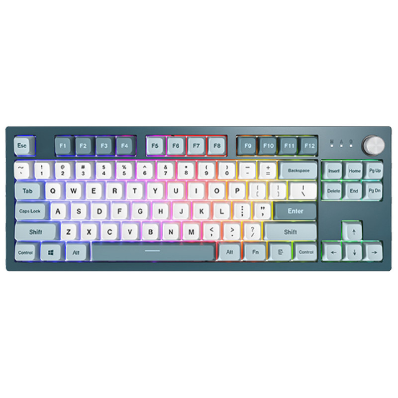 Montech MKey TKL näppäimistö Pelaaminen USB Tummanharmaa, Vaaleansininen, Valkoinen