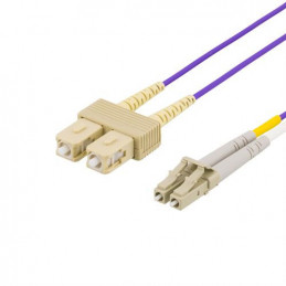 Deltaco LCSC-702 InfiniBand- ja kuituoptiikkakaapeli 2 m 2x LC 2x SC Violetti