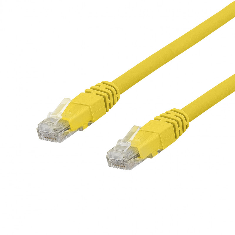 Deltaco TP-65GLAU verkkokaapeli Keltainen 5 m Cat6a U UTP (UTP)