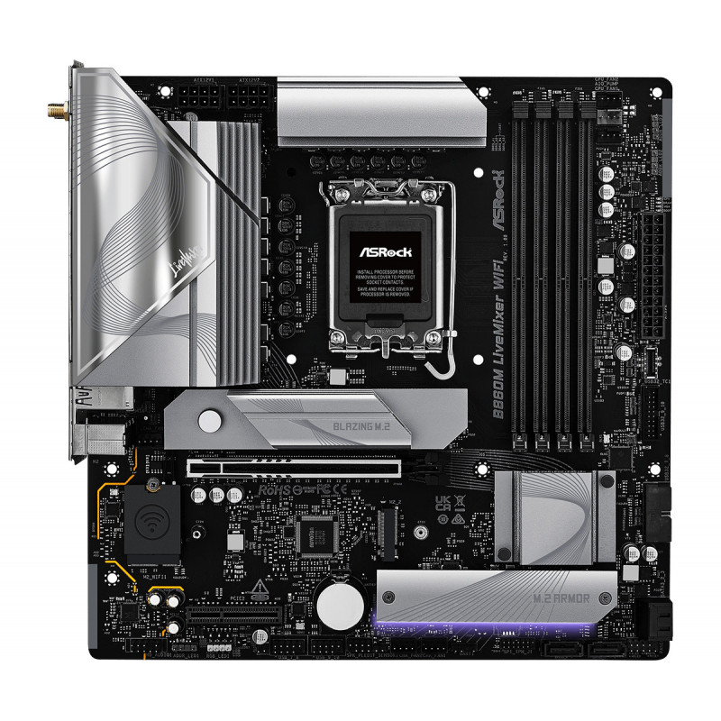 Asrock B860M LiveMixer WiFi Intel B860 LGA 1851 (Socket V1) mikro ATX