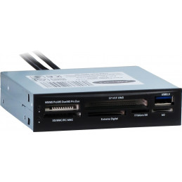 Inter-Tech CI-01 kortinlukija USB 3.2 Gen 1 (3.1 Gen 1) Sisäinen musta