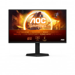 AOC G4 25G4SXU tietokoneen litteä näyttö 62,2 cm (24.5") 1920 x 1080 pikseliä Full HD LED musta, Harmaa