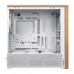 Lian Li Lancool LAN217W tietokonekotelo Midi Tower Valkoinen, Puu
