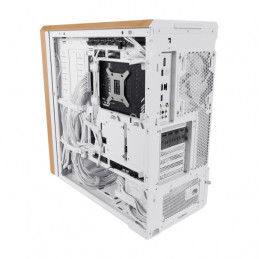 Lian Li Lancool LAN217W tietokonekotelo Midi Tower Valkoinen, Puu
