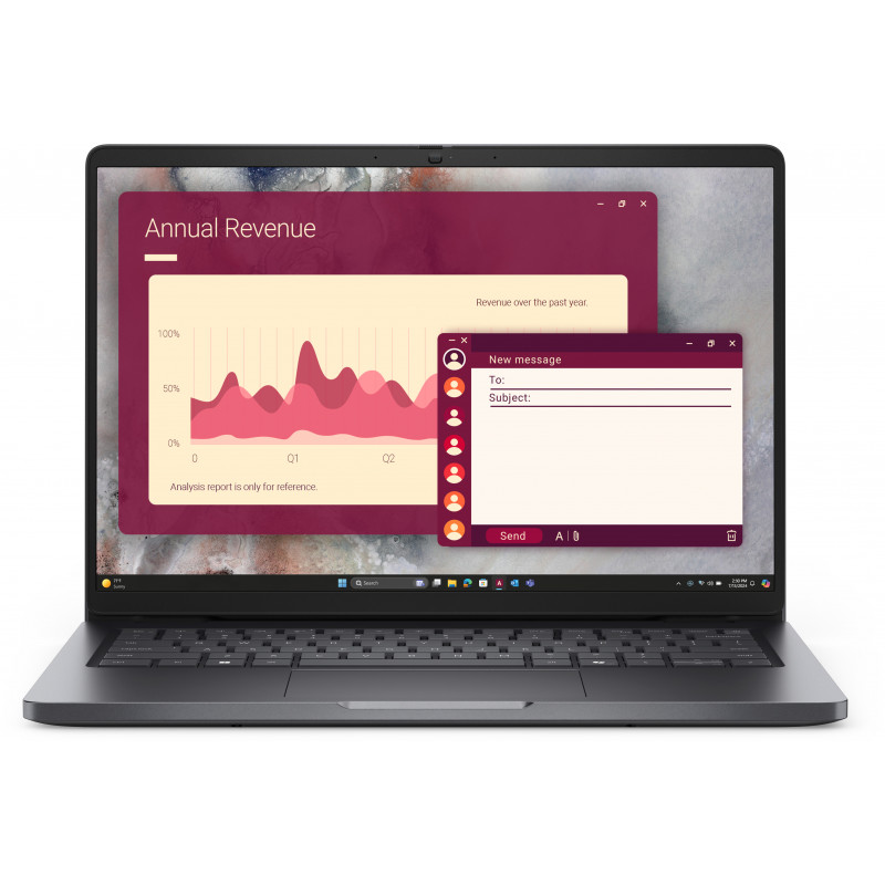 DELL Pro PC14250 Intel Core 5 120U Kannettava tietokone 35,6 cm (14") Full HD+ 16 GB DDR5-SDRAM 512 GB SSD Wi-Fi 6E (802.11ax)