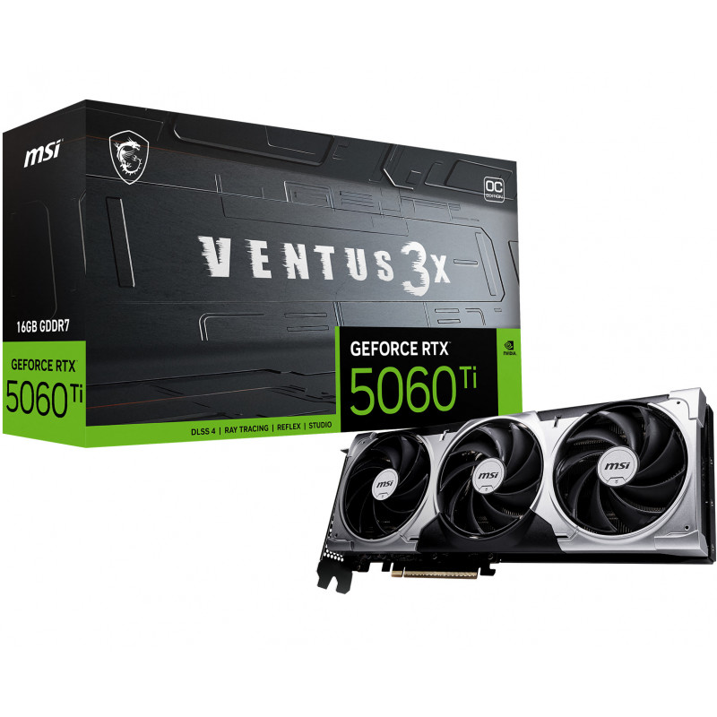 MSI VENTUS GeForce RTX 5060 TI 16G 3X OC NVIDIA 16 GB GDDR7