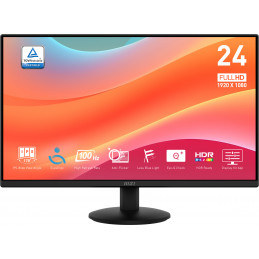 MSI Pro MP242L tietokoneen litteä näyttö 60,5 cm (23.8") 1920 x 1080 pikseliä Full HD LCD musta