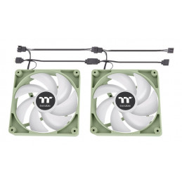 Thermaltake Matcha Green CT120 Tietokonekotelo Tuuletin 12 cm Vihreä, Valkoinen 2 kpl