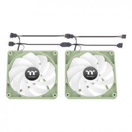 Thermaltake Matcha Green CT120 Tietokonekotelo Tuuletin 12 cm Harmaa 2 kpl