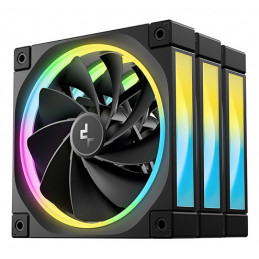 DeepCool FL12R-3 IN 1 Tietokonekotelo Tuuletin 12 cm musta 3 kpl