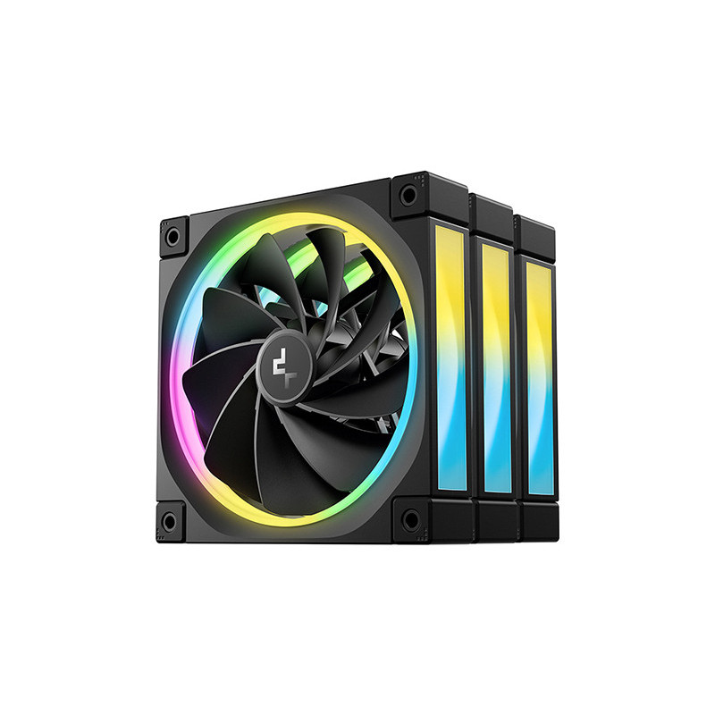 DeepCool FL12R-3 IN 1 Tietokonekotelo Tuuletin 12 cm musta 3 kpl