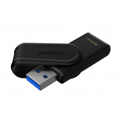 Kingston Technology DataTraveler Exodia S USB-muisti 64 GB USB A-tyyppi 3.2 Gen 1 (3.1 Gen 1) musta