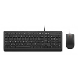 Lenovo Essential Wired Combo (Nordic) näppäimistö Sisältää hiiren Universaali USB Pohjoismainen musta