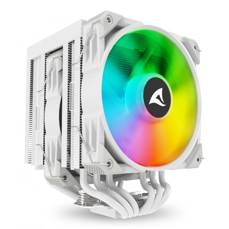 Sharkoon A60 RGB Suoritin Ilmanjäähdytin 12 cm Valkoinen 1 kpl