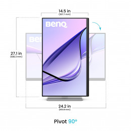 BenQ MA270U tietokoneen litteä näyttö 68,6 cm (27") 3840 x 2160 pikseliä 4K Ultra HD Valkoinen
