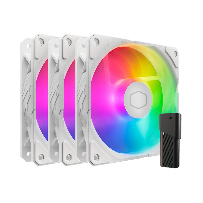 Cooler Master SickleFlow Edge 120 ARGB 3-pack Fan Kit White Edition Tietokonekotelo Tuuletin 12 cm Valkoinen 3 kpl