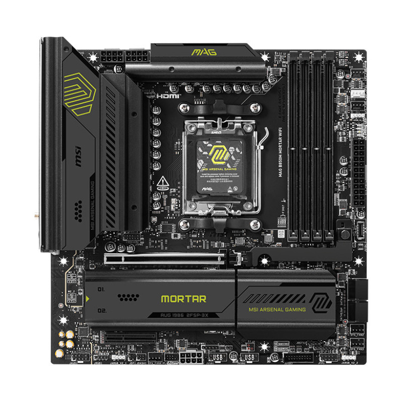 MSI MAG B850M MORTAR WIFI emolevy AMD B850 Pistoke AM5 mikro ATX