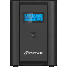 PowerWalker VI 2200 SHL Schuko UPS-virtalähde Linjainteraktiivinen 2,2 kVA 1200 W 4 AC-pistorasia(a)