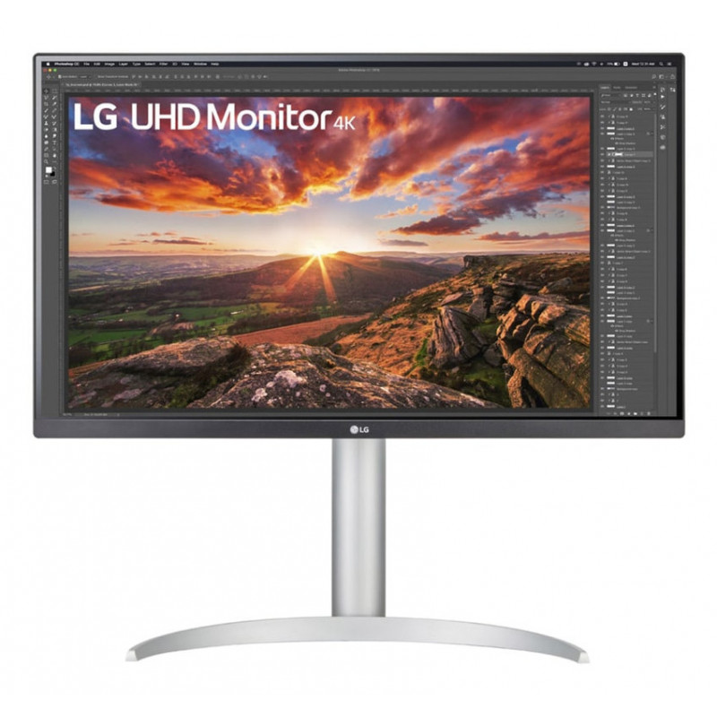 LG 27UP850K-W.AEU monitor tietokoneen litteä näyttö 68,6 cm (27") 3840 x 2160 pikseliä 4K Ultra HD LED musta