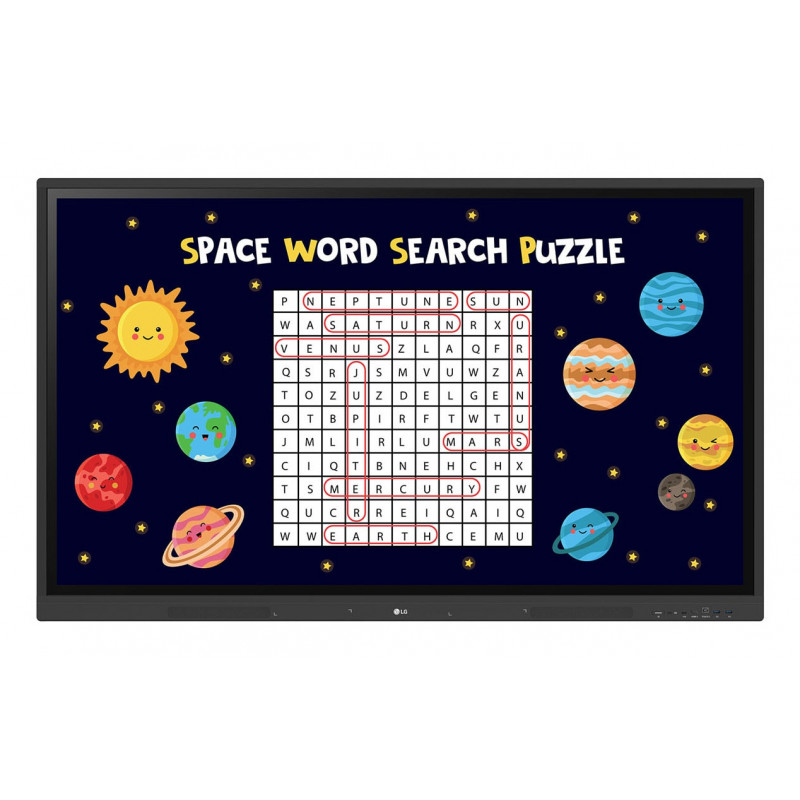 LG CreateBoard Interaktiivinen valkotaulu 190,5 cm (75") 3840 x 2160 pikseliä Kosketusnäyttö musta USB RF-langaton