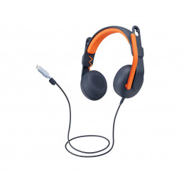 Logitech 981-001367 kuulokkeet ja kuulokemikrofoni Langallinen Pääpanta Koulutus USB Type-C Sininen, Oranssi
