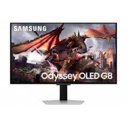 Samsung G80SD tietokoneen litteä näyttö 81,3 cm (32") 3840 x 2160 pikseliä 4K Ultra HD OLED Hopea