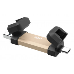 Silicon Power DS72 USB-muisti 500 GB USB Type-A   USB Type-C 3.2 Gen 2 (3.1 Gen 2) Kulta