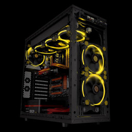 Thermaltake Riing 14 Tietokonekotelo Tuuletin 14 cm musta, Keltainen