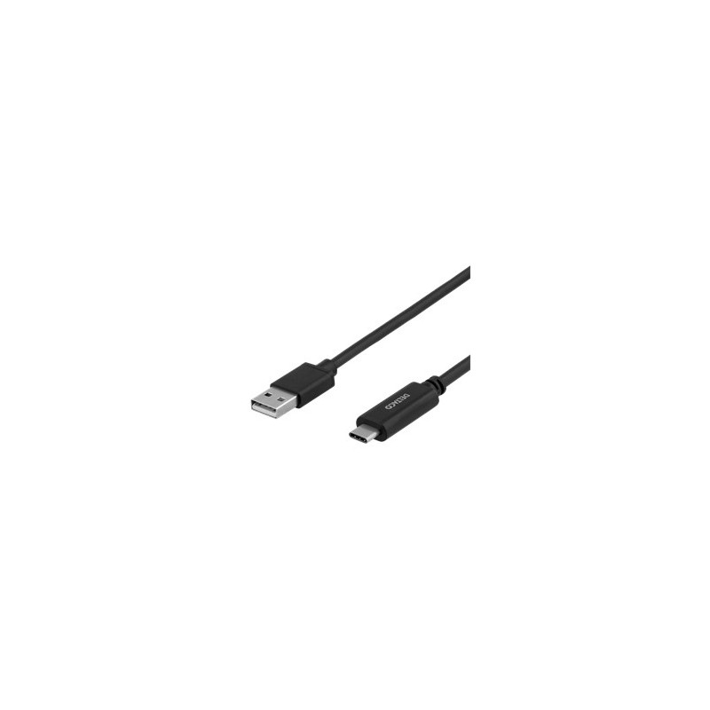Deltaco USBC-1007-LSZH USB-kaapeli USB 2.0 3 m USB A musta