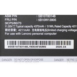 Lenovo 5B10W13905 kannettavan tietokoneen varaosa Akku