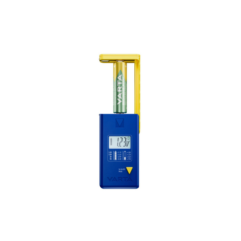 Varta LCD Battery Tester akkutesteri Sininen, Keltainen