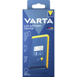 Varta LCD Battery Tester akkutesteri Sininen, Keltainen