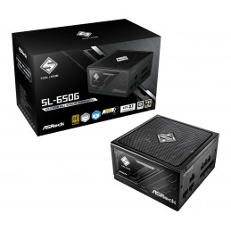 Asrock SL-650G Steel Legend virtalähdeyksikkö 650 W 20+4 pin ATX ATX musta