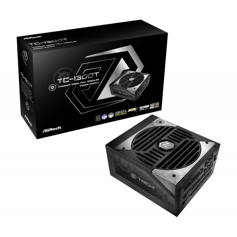 Asrock Taichi TC-1300T virtalähdeyksikkö 1300 W 20+4 pin ATX ATX musta
