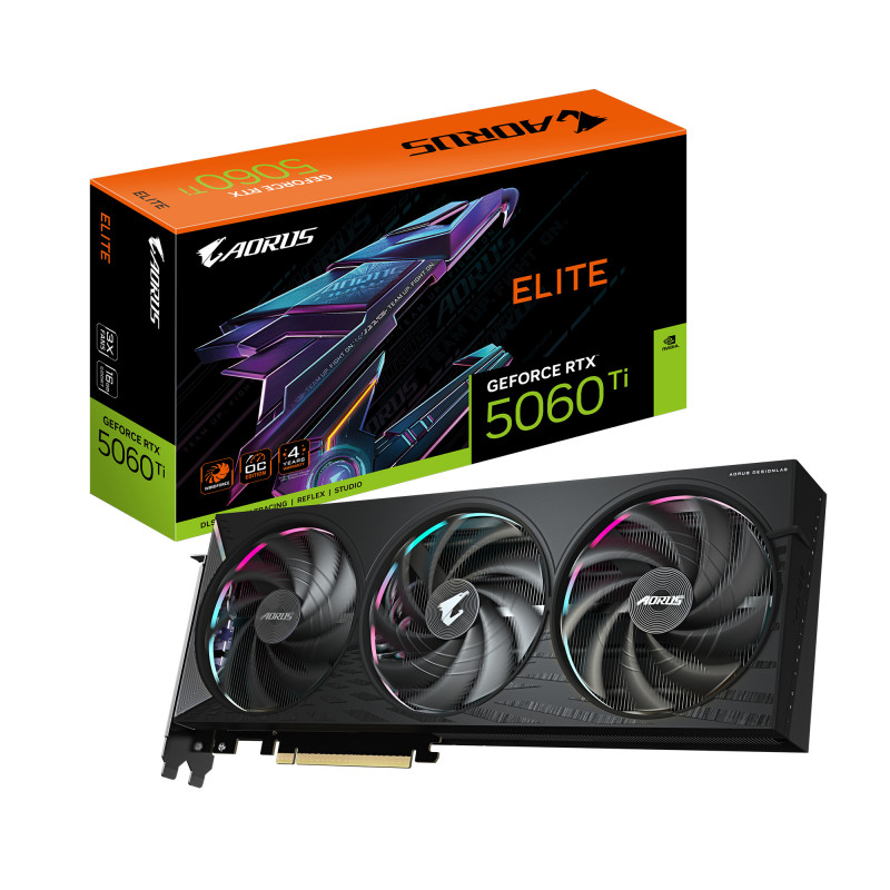 GIGABYTE AORUS GeForce RTX 5060 Ti ELITE 16G NVIDIA 16 GB GDDR7