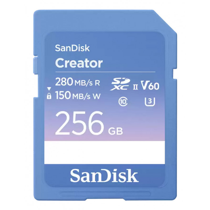 SanDisk Creator 256 GB SDXC UHS-II Luokka 10