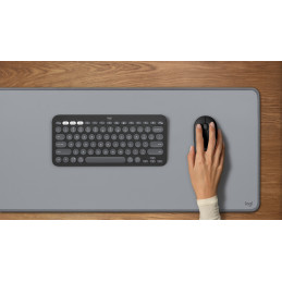 Logitech 920-012257 näppäimistö Sisältää hiiren Universaali RF Wireless + Bluetooth QWERTY Pohjoismainen Grafiitti