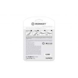 Kingston Technology IronKey Keypad 200 USB-muisti 512 GB USB A-tyyppi 3.2 Gen 1 (3.1 Gen 1) Sininen
