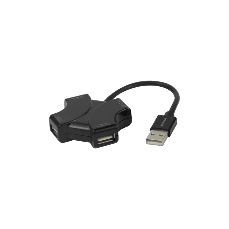 Deltaco 1902569 USB 2.0 Type-A 480 Mbit s musta