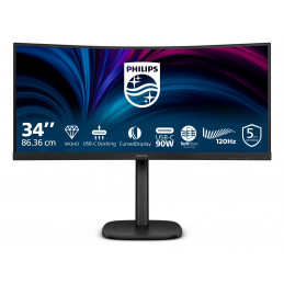 Philips 3000 series 34B2U3600C 00 tietokoneen litteä näyttö 86,4 cm (34") 3440 x 1440 pikseliä Wide Quad HD LCD musta